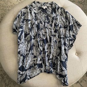 Gray Floral Loft Kimono